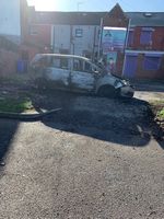 Burnt out car in Nottingham